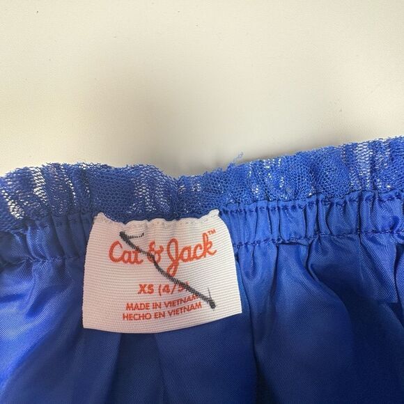 NWOT Cat & Jack Girls Tutu Skirt XS Royal Blue Silver Hanukkah Menorah Sparkle - Picture 3 of 4